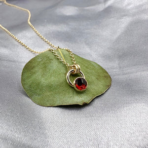 Crescent Gem Necklace