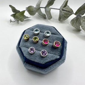 Daily, Birthstone Bezel Studs