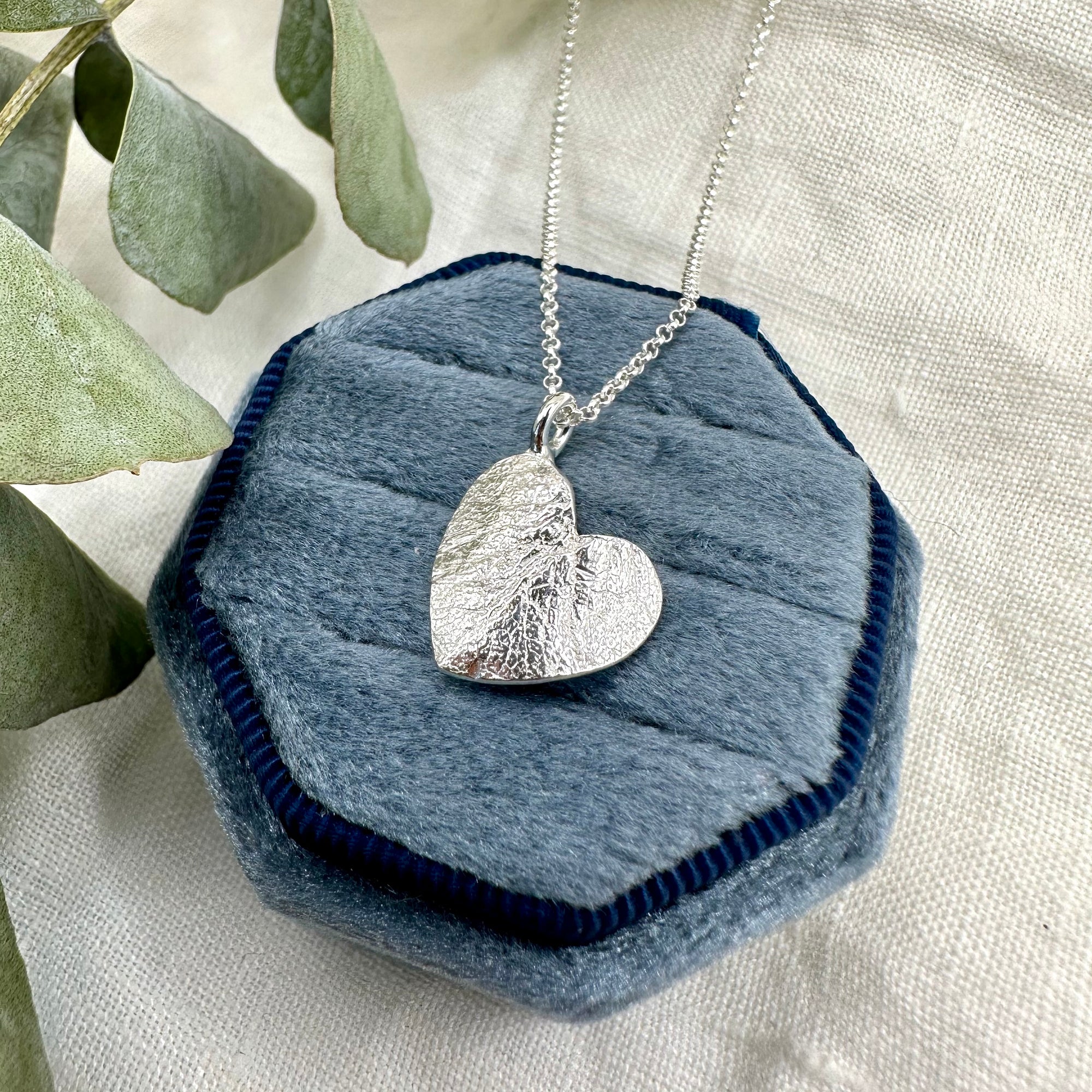 Eucalyptus Heart, Melt Necklace