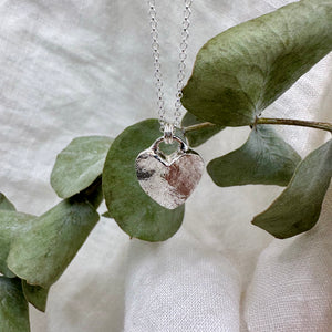 Eucalyptus Heart, Melt Necklace