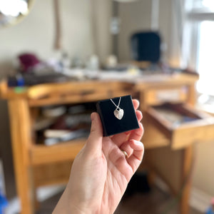 Eucalyptus Heart, Melt Necklace